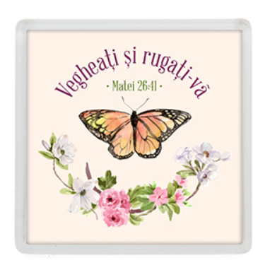 Magnet de frigider - Verset:  "Vegheaţi şi rugaţi-vă" Matei 26:41    [20]