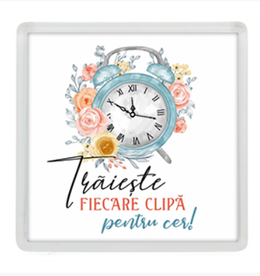 Magnet de frigider - Text:  "Trăiește fiecare clipă pentru cer!"   [26]