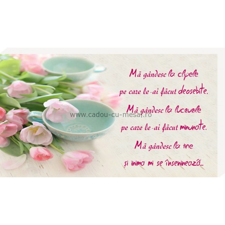 Mă gândesc la tine- Placheta birou Mă gândesc la tine- Placheta birou