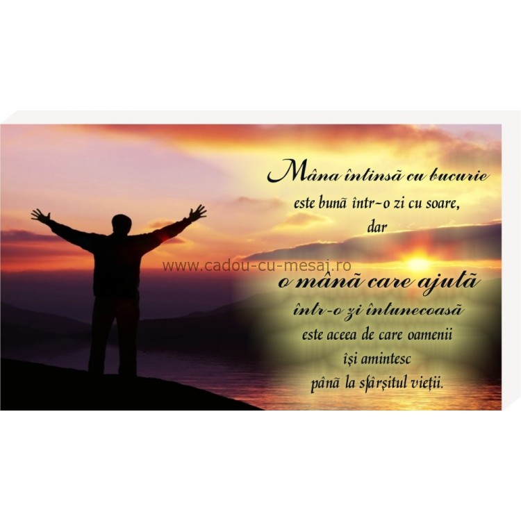 Mâna întinsă cu bucurie- Placheta birou Mâna întinsă cu bucurie- Placheta birou