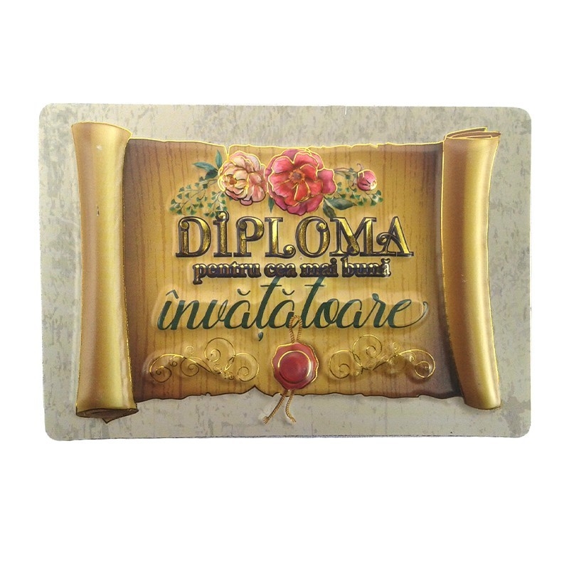 Magnet papirus - Diploma pentru cea mai buna invatatoare Magnet papirus - Diploma pentru cea mai buna invatatoare