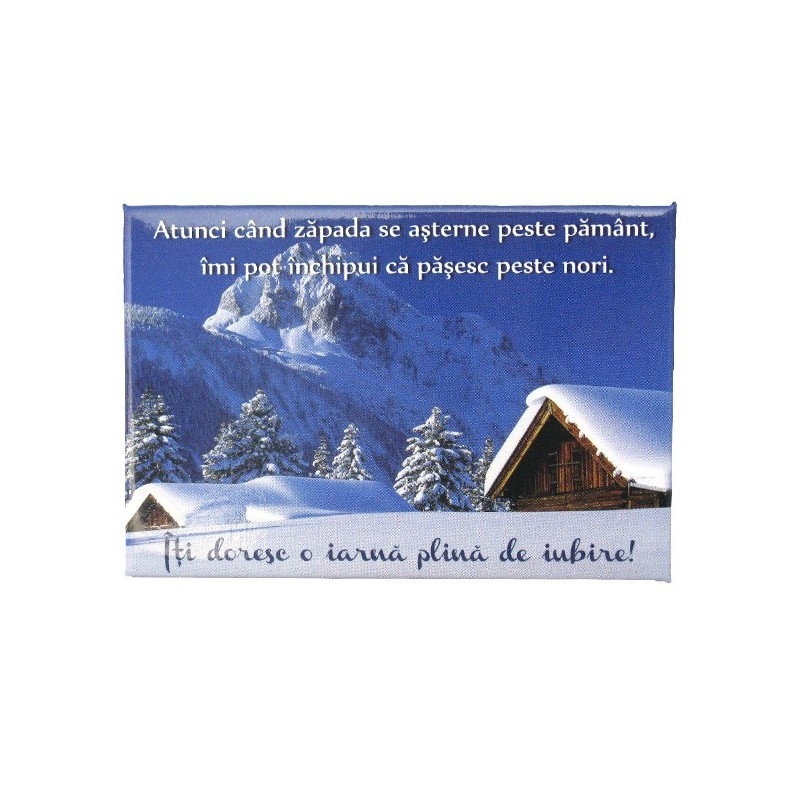 Magnet placuta - O iarna plina de iubire Magnet placuta - O iarna plina de iubire