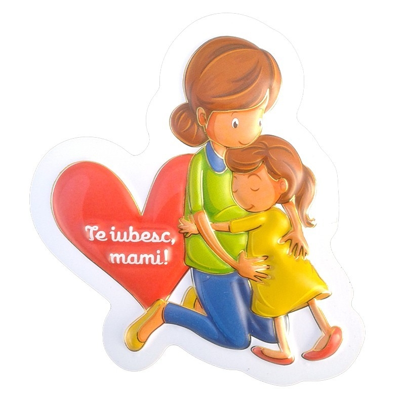 Magnet plastic - Te iubesc, mami! (Model 2) Magnet plastic - Te iubesc, mami! (Model 2)