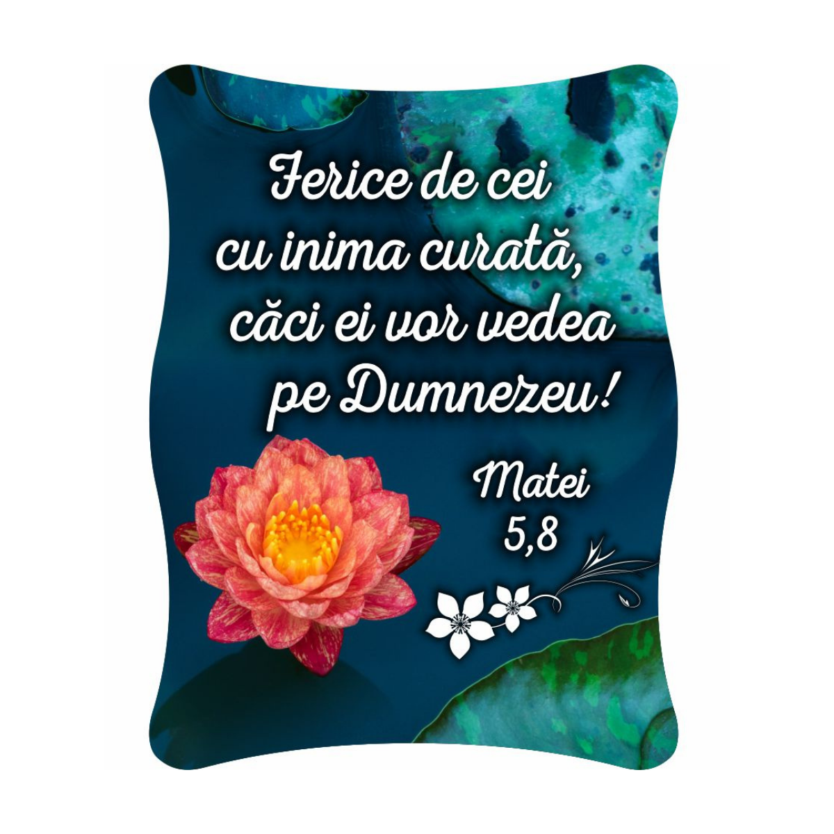 Magnet ceramic cu mesaj creștin - Ferice de cei cu inima curată (Matei 5:8) Magnet ceramic cu mesaj creștin - Ferice de cei cu inima curată (Matei 5:8)
