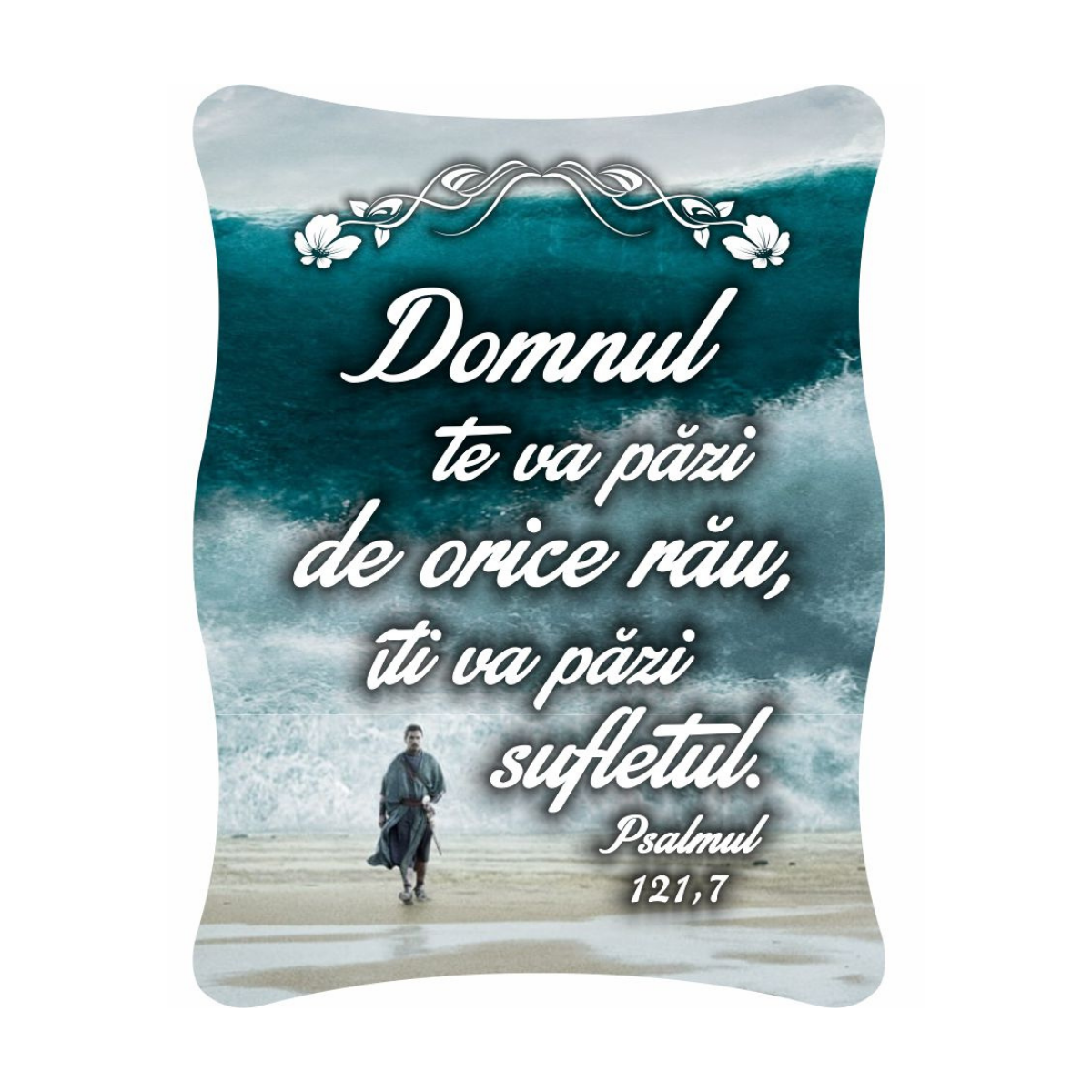 Magnet ceramic cu mesaj creștin - Domnul te va păzi (Ps. 121:7) Magnet ceramic cu mesaj creștin - Domnul te va păzi (Ps. 121:7)