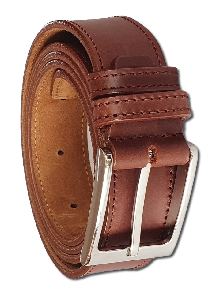 Curea de piele naturala cu catarama metalica, maro (135cm) Curea de piele naturala cu catarama metalica, maro (135cm)