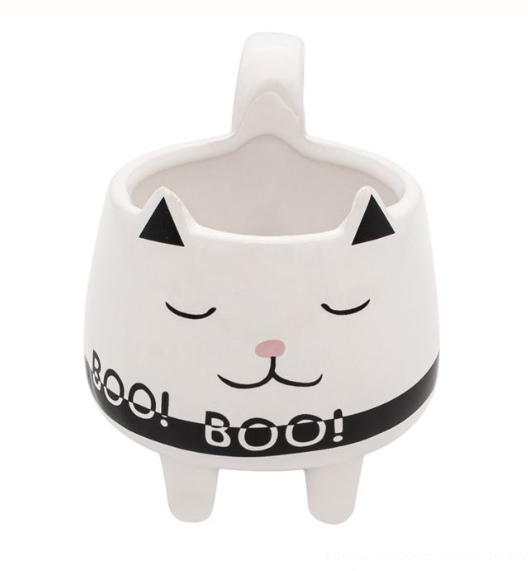 Decoratiune ceramica pentru gradina - Pisica alba (17x9x10 cm) Decoratiune ceramica pentru gradina - Pisica alba (17x9x10 cm)