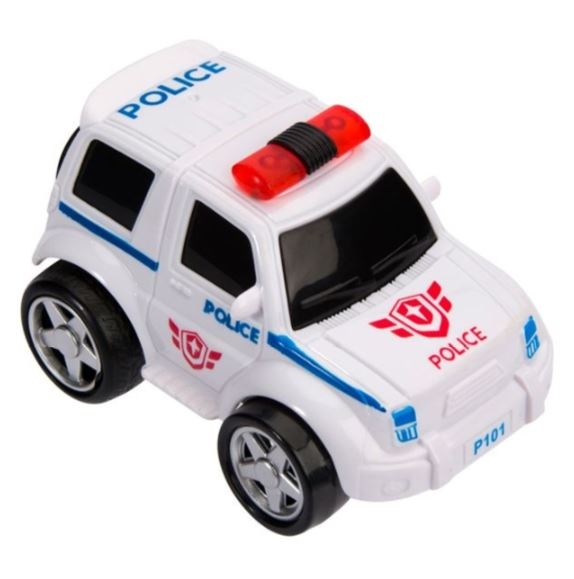 Masina de politie, alba - Jucarii pentru copii Masina de politie, alba - Jucarii pentru copii