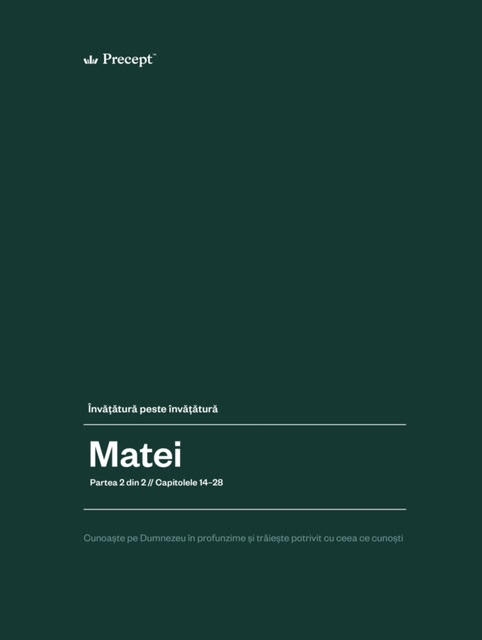 Matei – partea 2 - Studiu biblic Matei – partea 2 - Studiu biblic