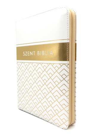 Szent Biblia - Közepes Biblia, Fehér arany mintával, Cipzárral, Regiszterrel, Károli Gáspár Forditása (Biblia medie in lb. maghiara, fermoar, index) Szent Biblia - Közepes Biblia, Fehér arany mintával, Cipzárral, Regiszterrel, Károli Gáspár Forditása (Biblia medie in lb. maghiara, fermoar, index)