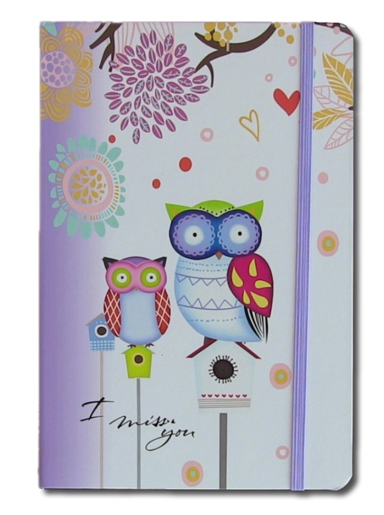 Caiet pentru femei - Bufnita mov   (21 x 14 cm ) Caiet pentru femei - Bufnita mov   (21 x 14 cm )