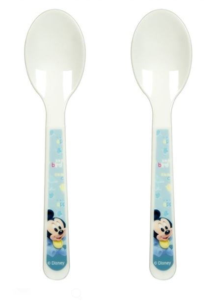 Linguri de plastic, Disney - Mickey, 2 buc. (10m+) Linguri de plastic, Disney - Mickey, 2 buc. (10m+)