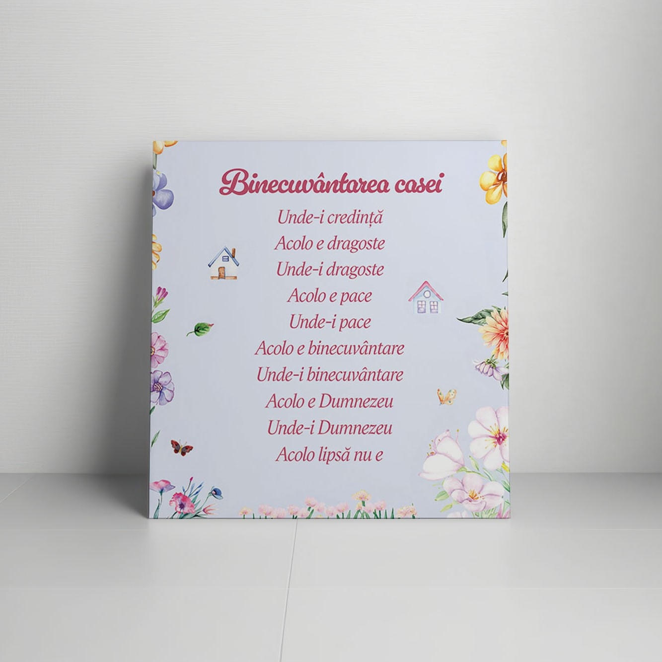 Tablou canvas personalizat cu mesaj crestin - Binecuvântarea casei