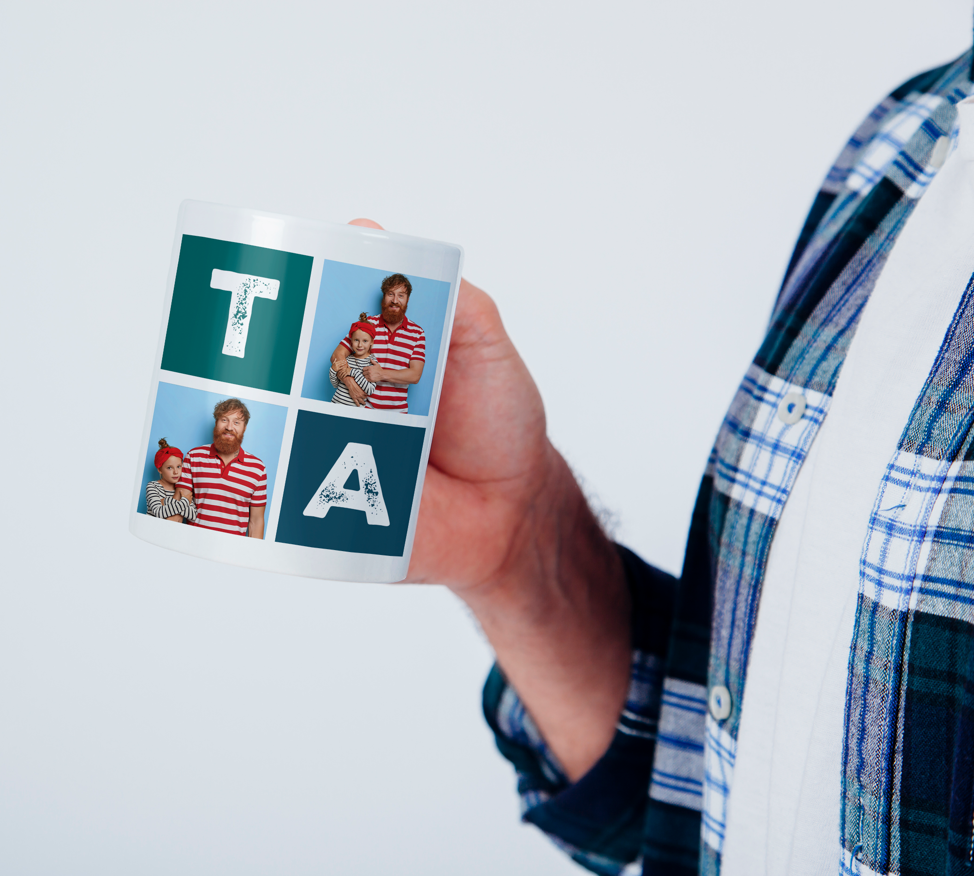 Cană personalizată cu poze pentru Tata-verset Cană personalizată cu poze pentru Tata-verset