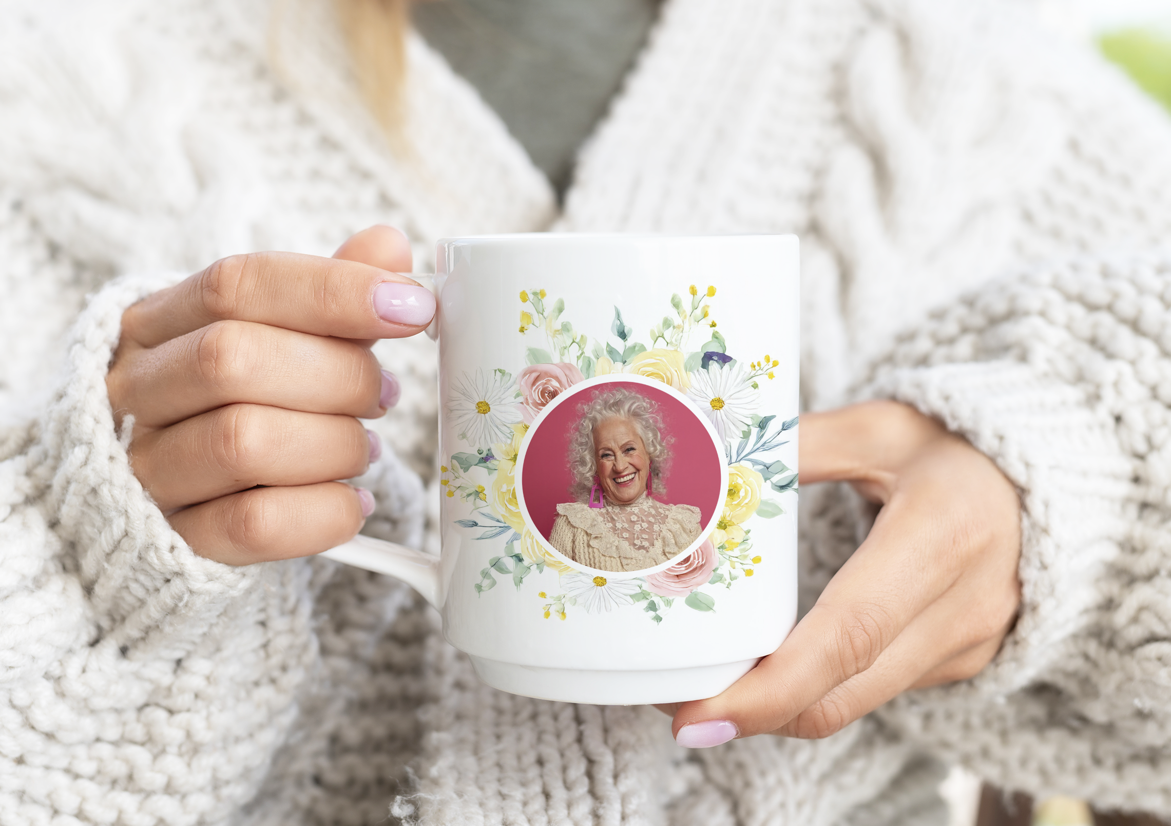 Cană personalizată cu poză,Bunica- verset biblic