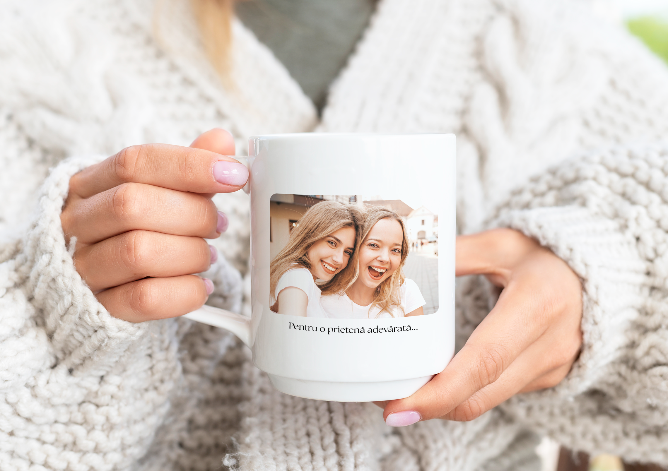 Cană personalizată cu poză,nume Prietene verset biblic2