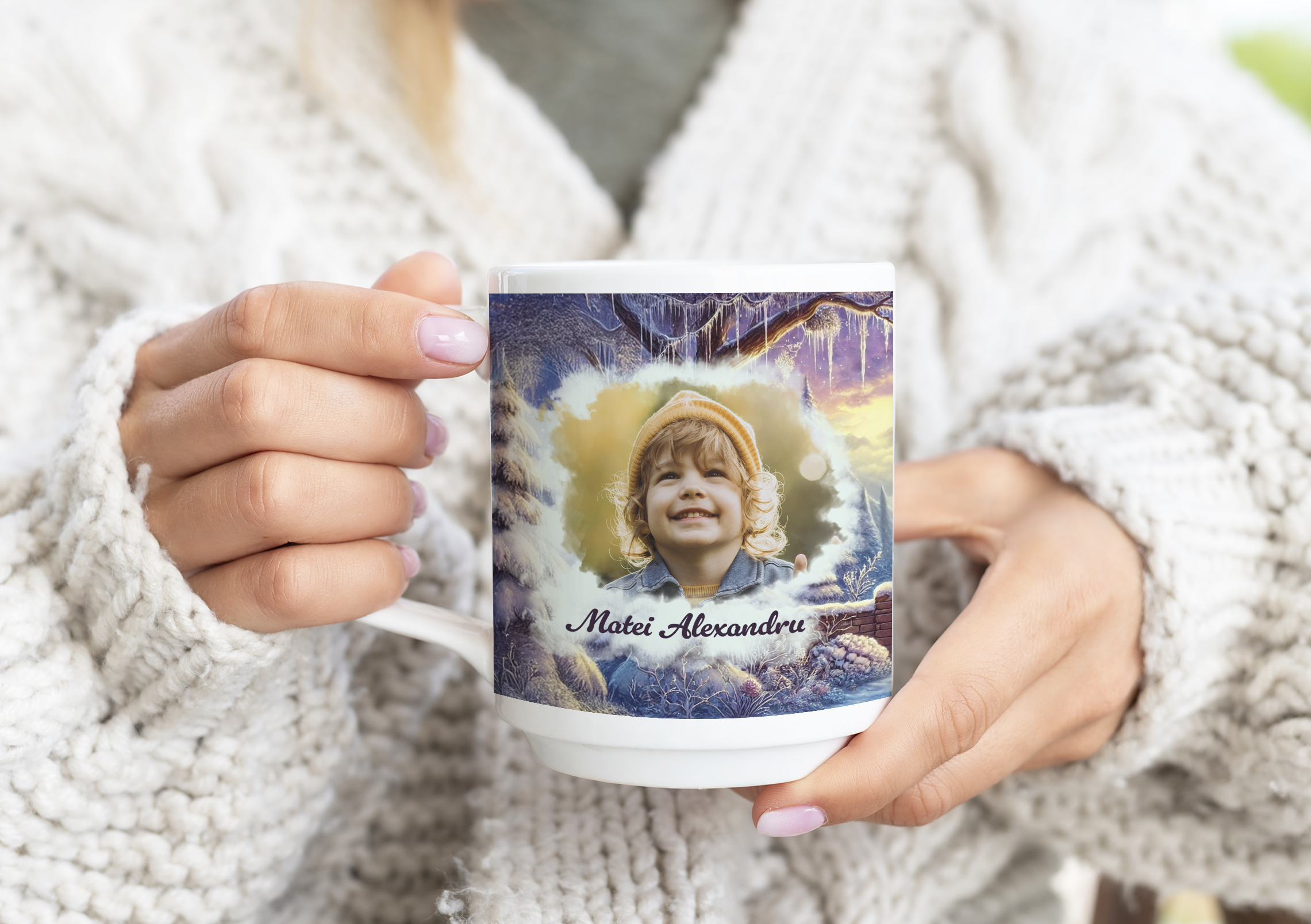 Cană personalizată băiat cu poza, nume ,verset-Narnia Cană personalizată băiat cu poza, nume ,verset-Narnia