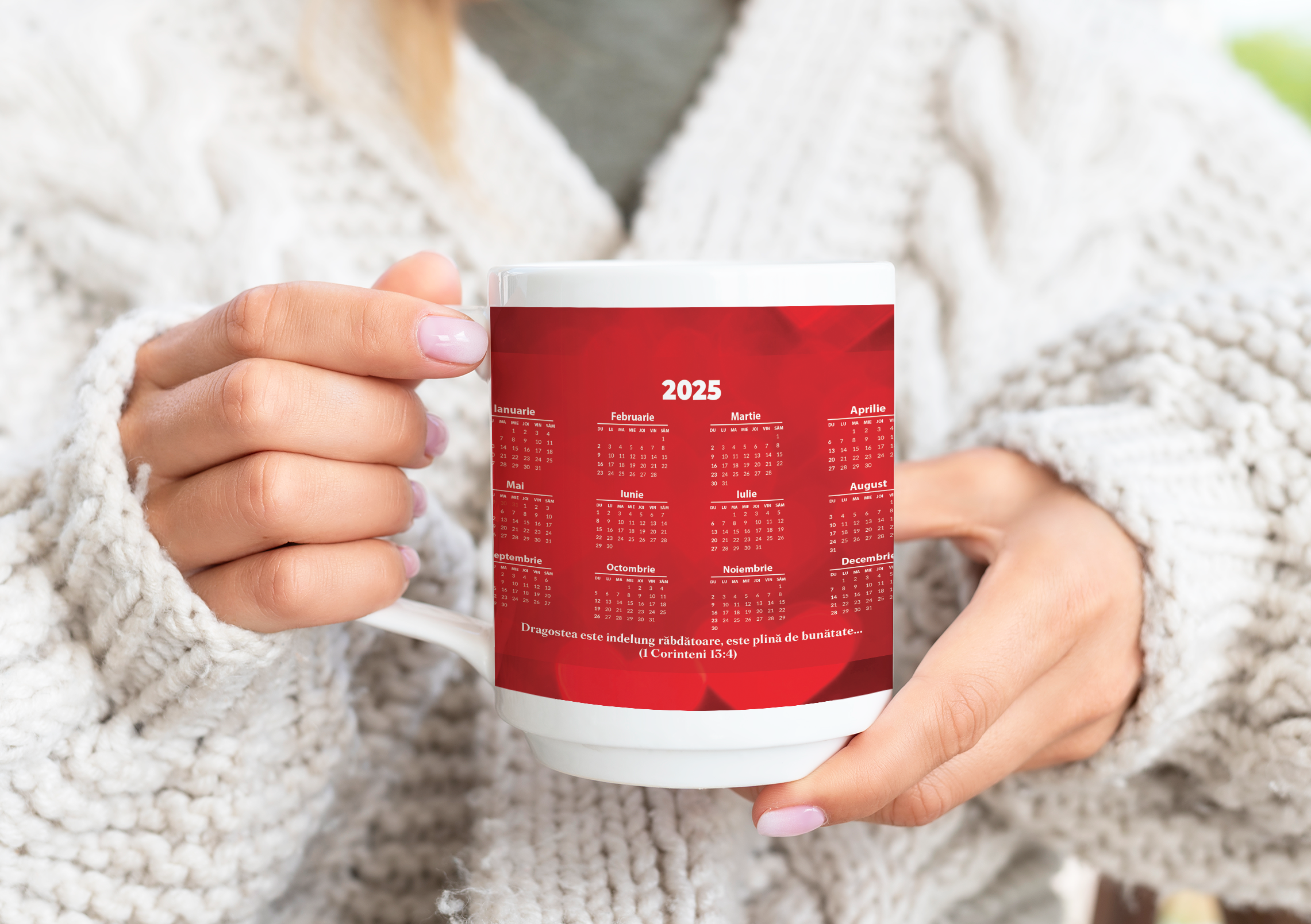 Cană pentru iubit sau iubită, personalizată cu poză,nume-calendar