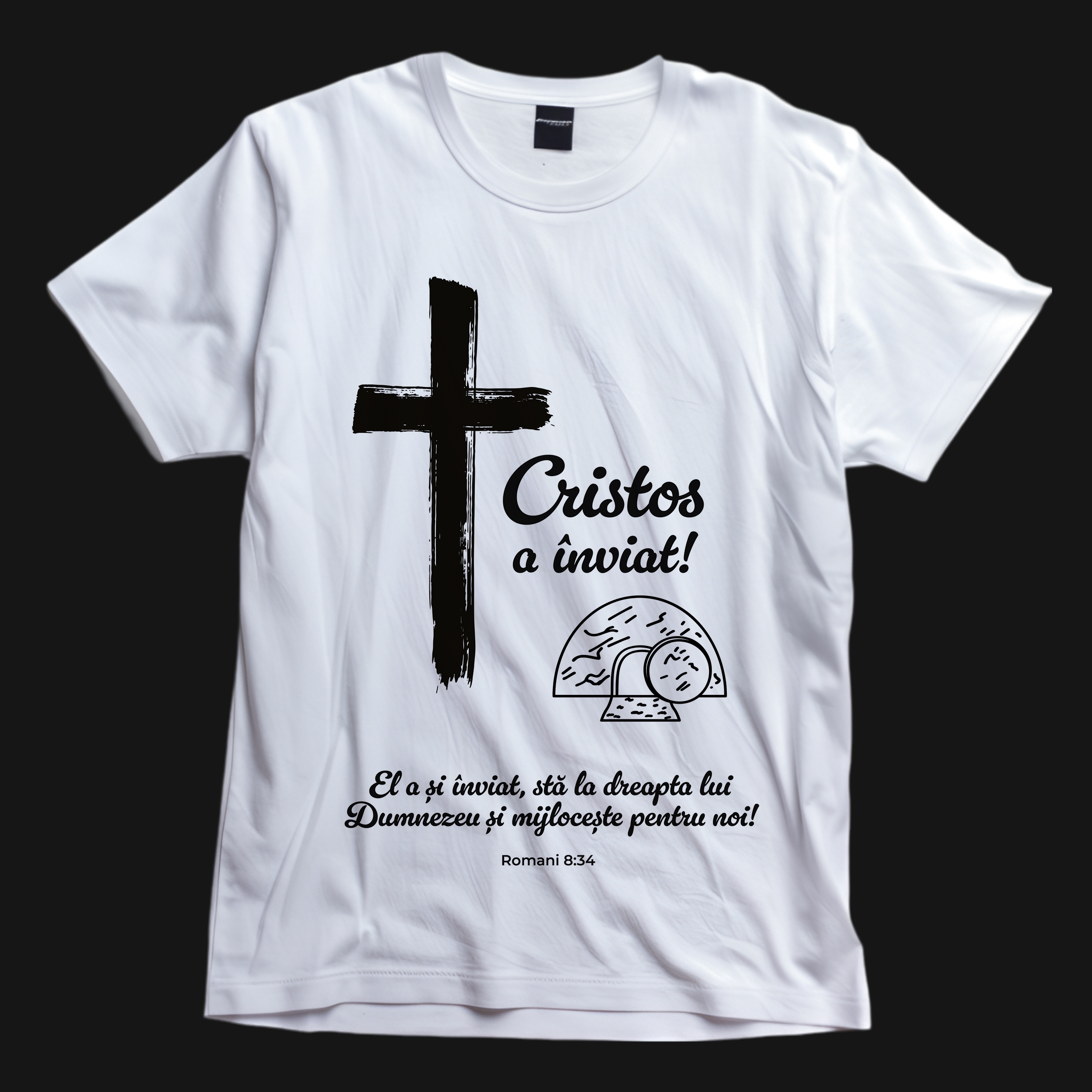 Tricou crestin personalizat cu verset biblic - Paște Tricou crestin personalizat cu verset biblic - Paște
