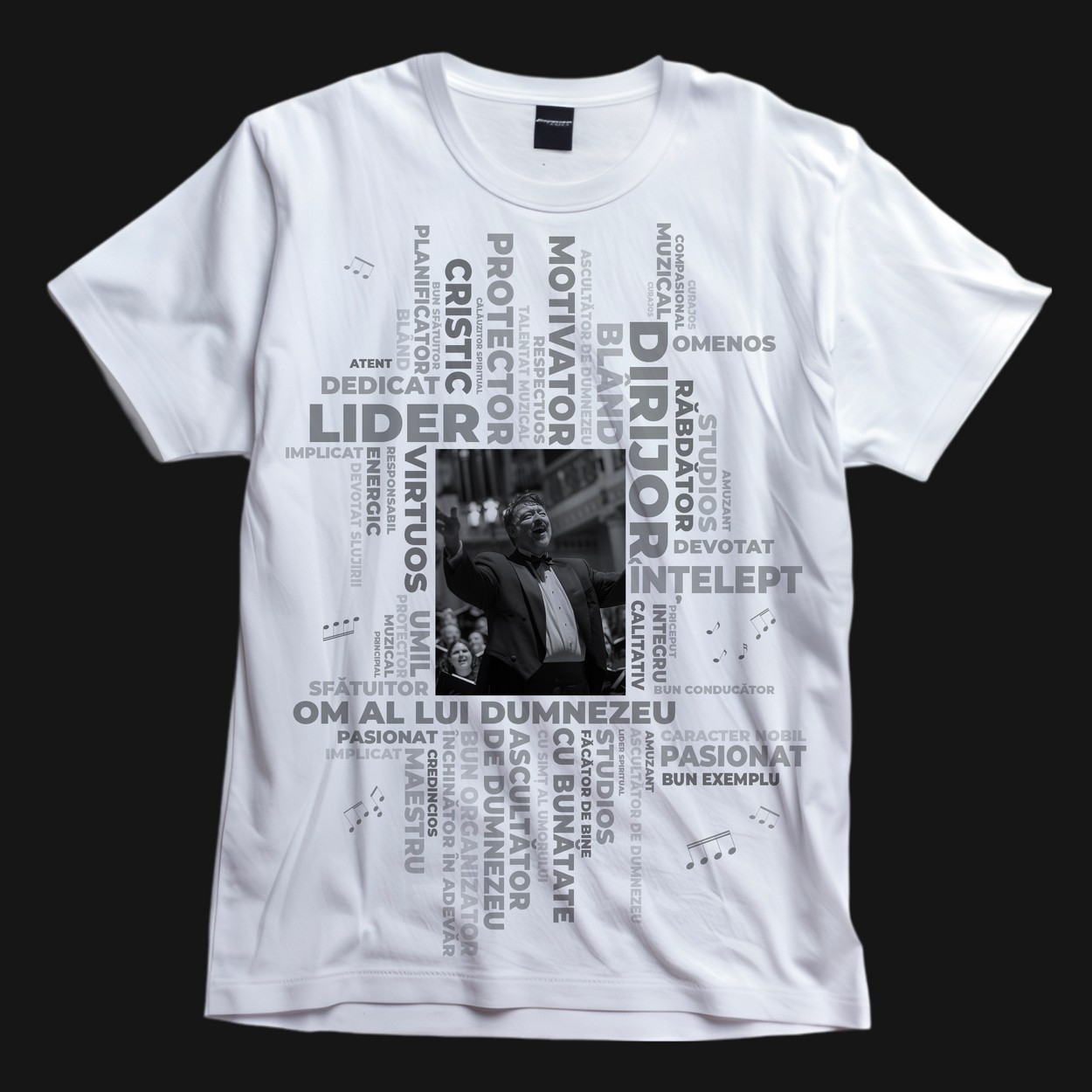 Tricou crestin personalizat cu poză - Dirijor Tricou crestin personalizat cu poză - Dirijor