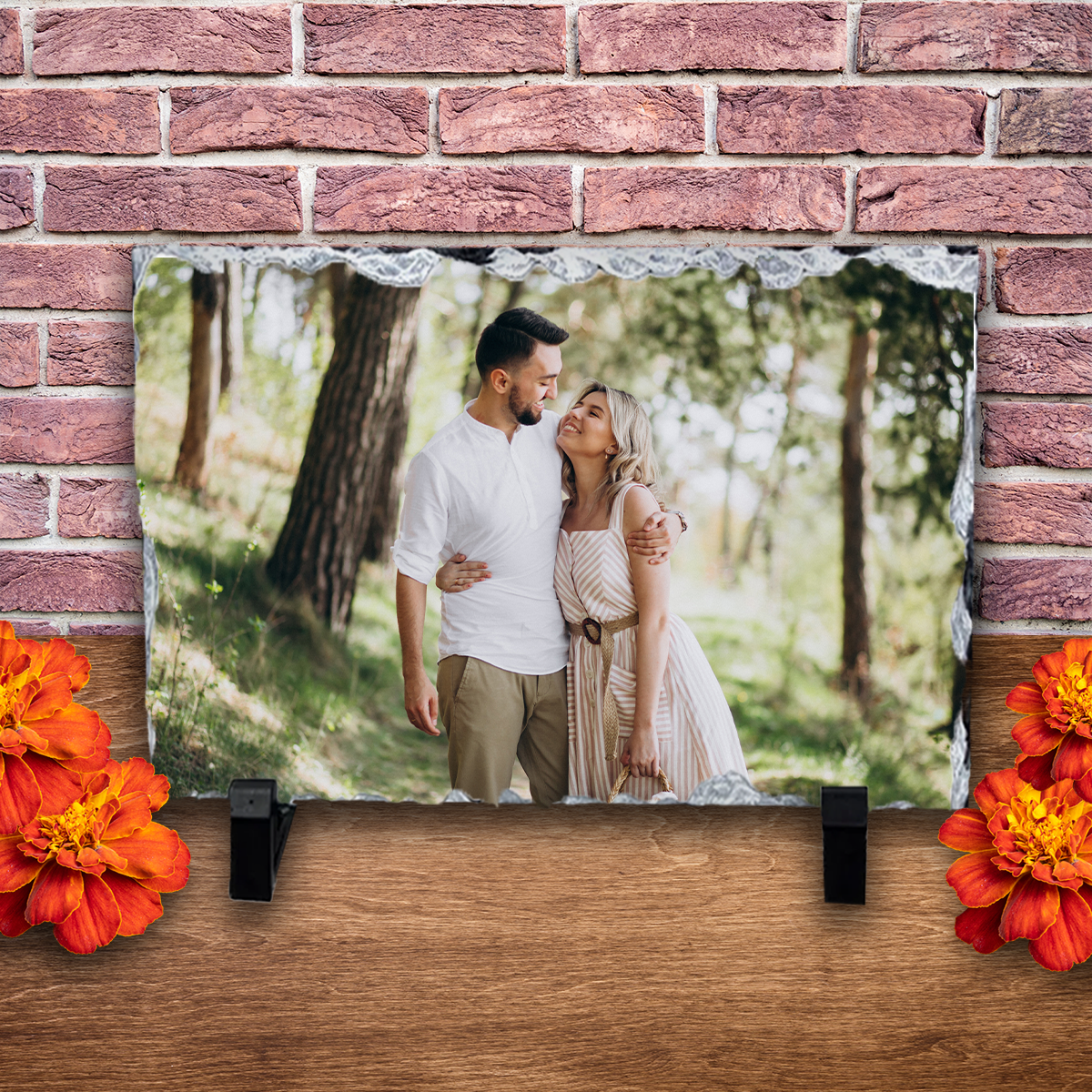 Placă ardezie personalizată cu poză