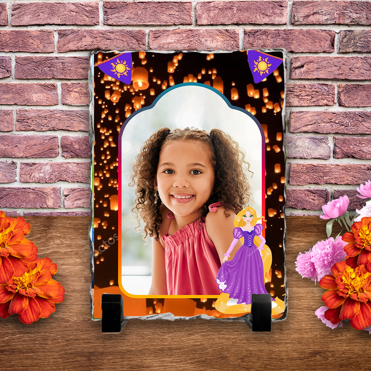 Placă ardezie personalizată cu poză – Fată