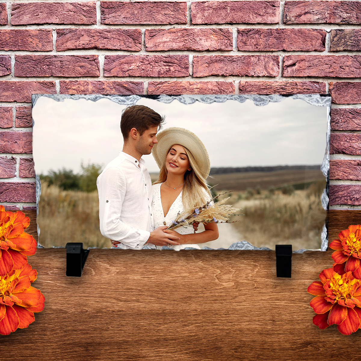 Placă ardezie personalizată cu poză