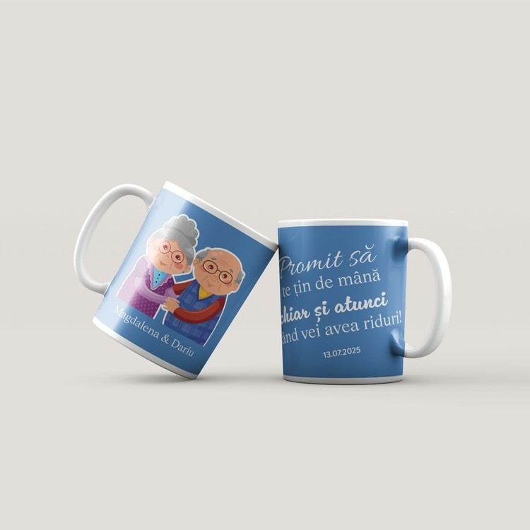 Cană personalizată cu două nume și dată - Cuplu Cană personalizată cu două nume și dată - Cuplu