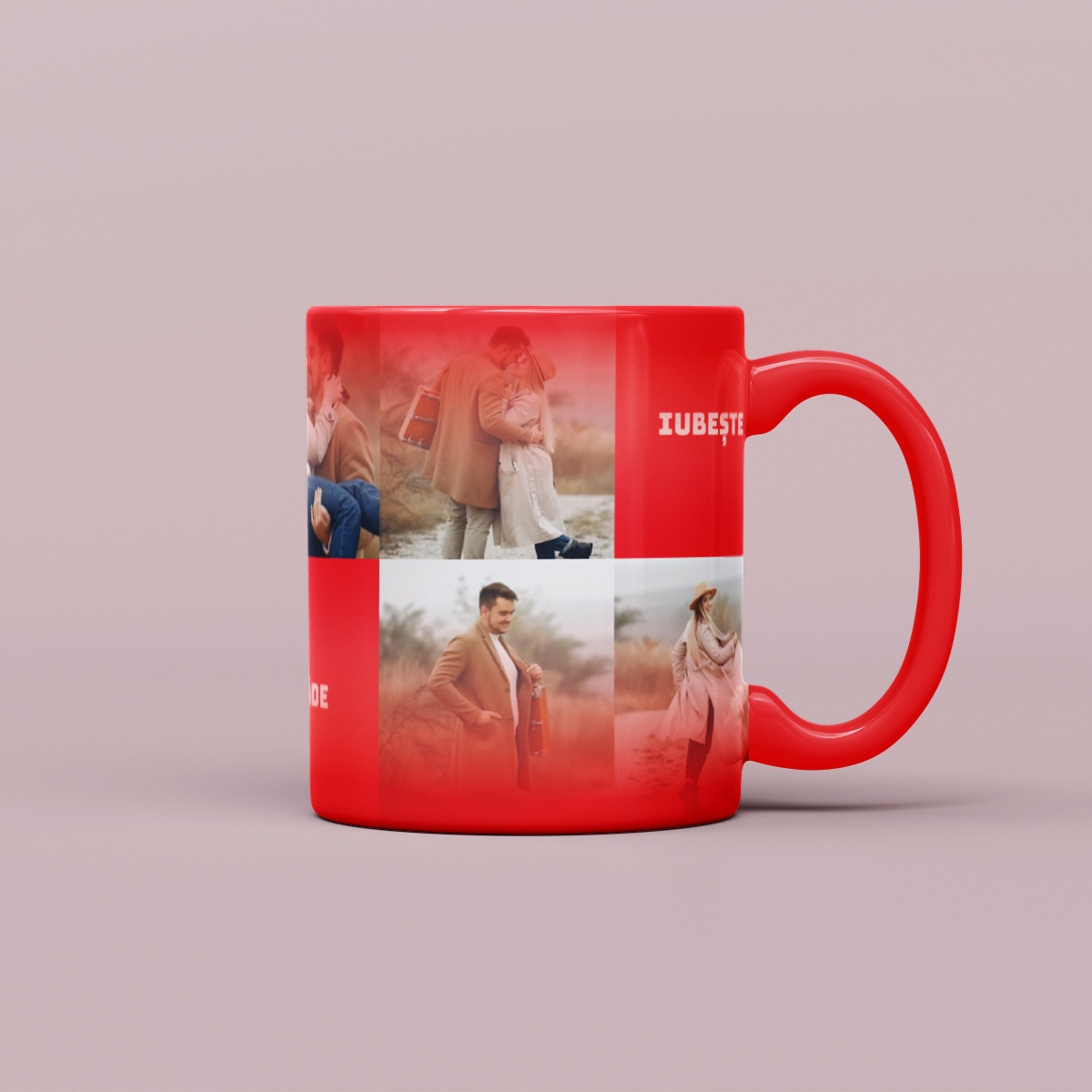Cană termosensibilă personalizată cu 7 poze – Iubit/ă