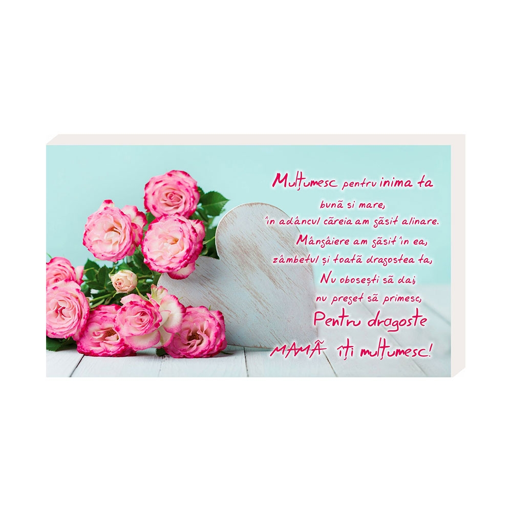 Placheta birou - "Mulțumesc pentru inima ta..."