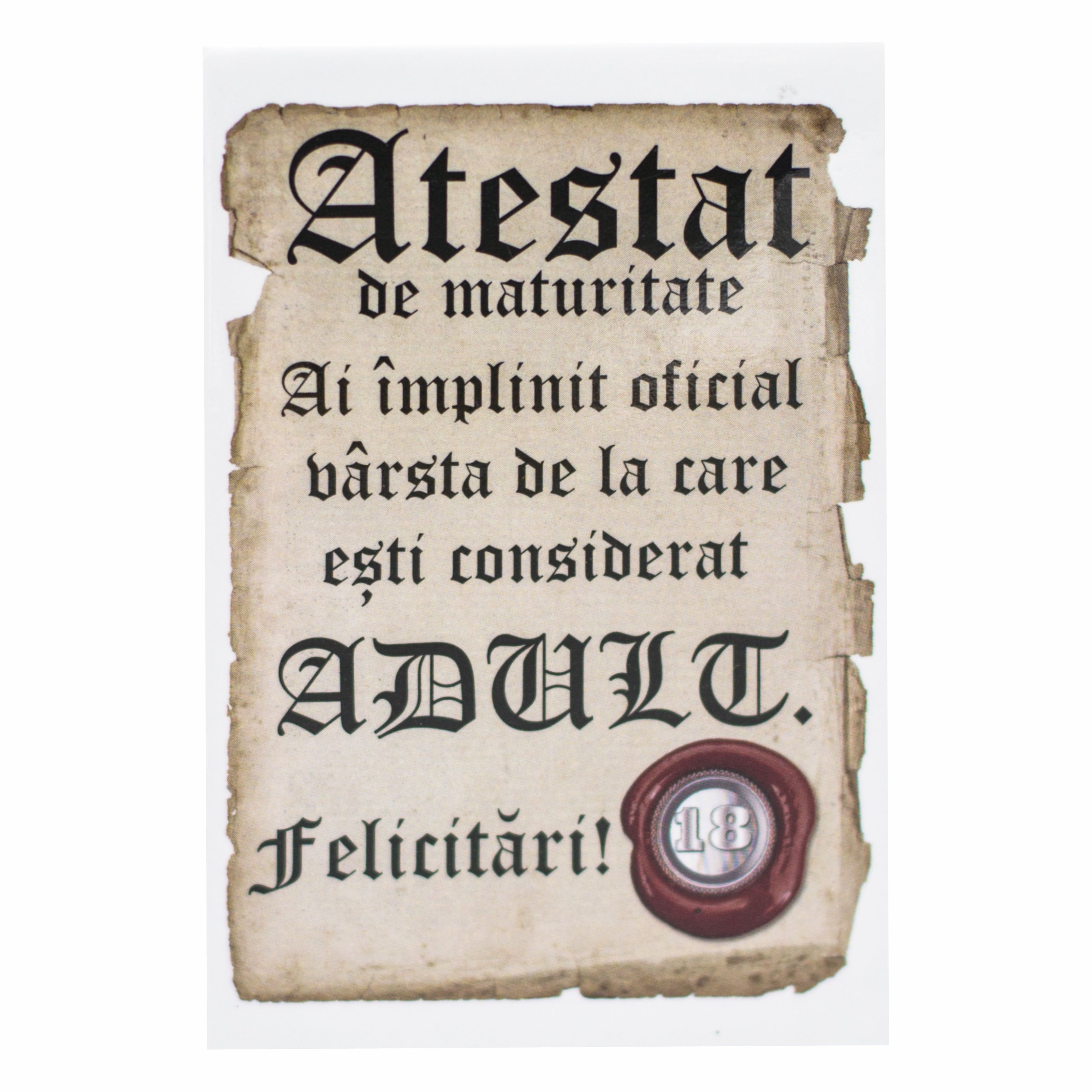 Magnet de frigider - Atestat de maturitate  (5.4  cm x 8  cm ) Magnet de frigider - Atestat de maturitate  (5.4  cm x 8  cm )