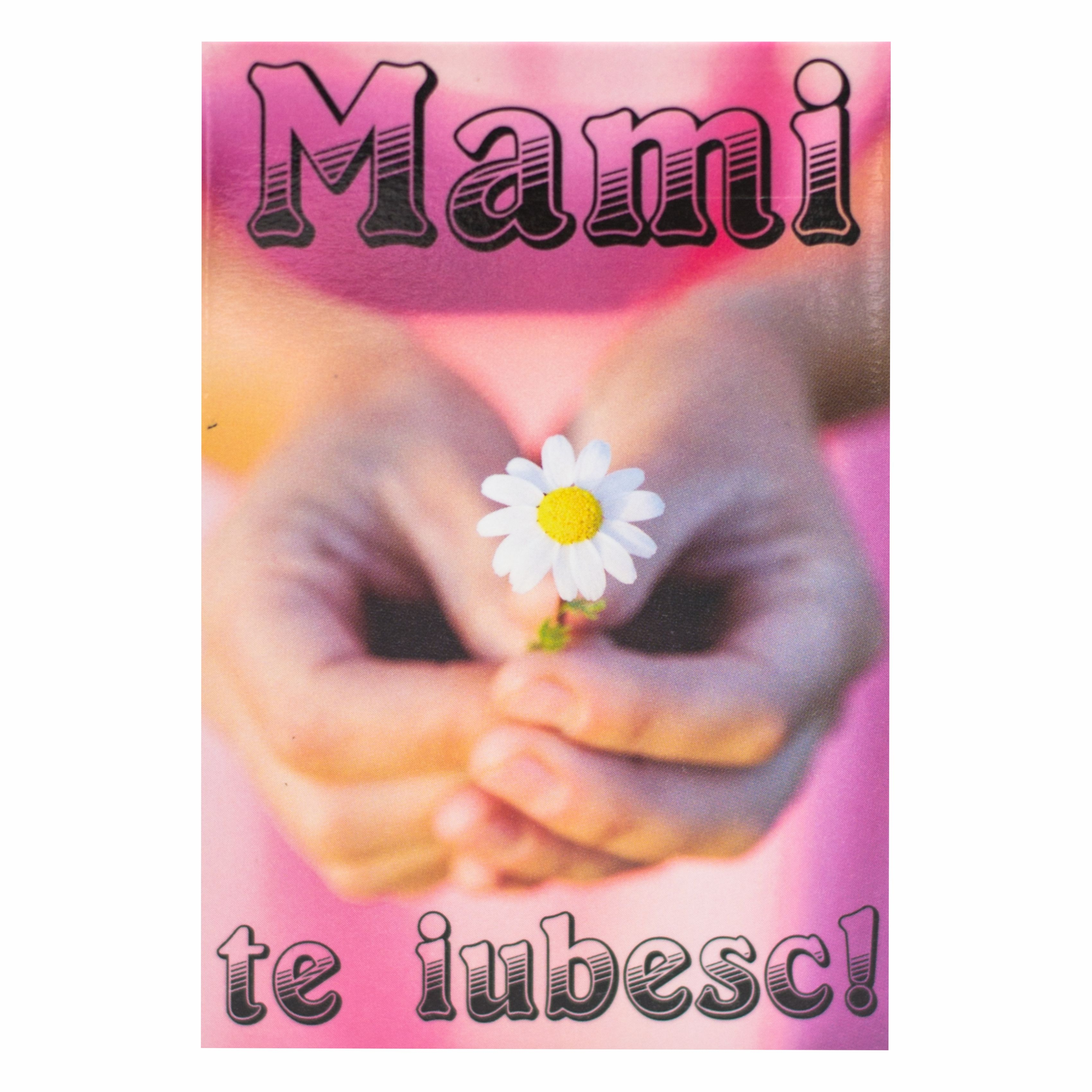 Magnet de frigider - Mami te iubesc (5.4  cm x 8  cm )