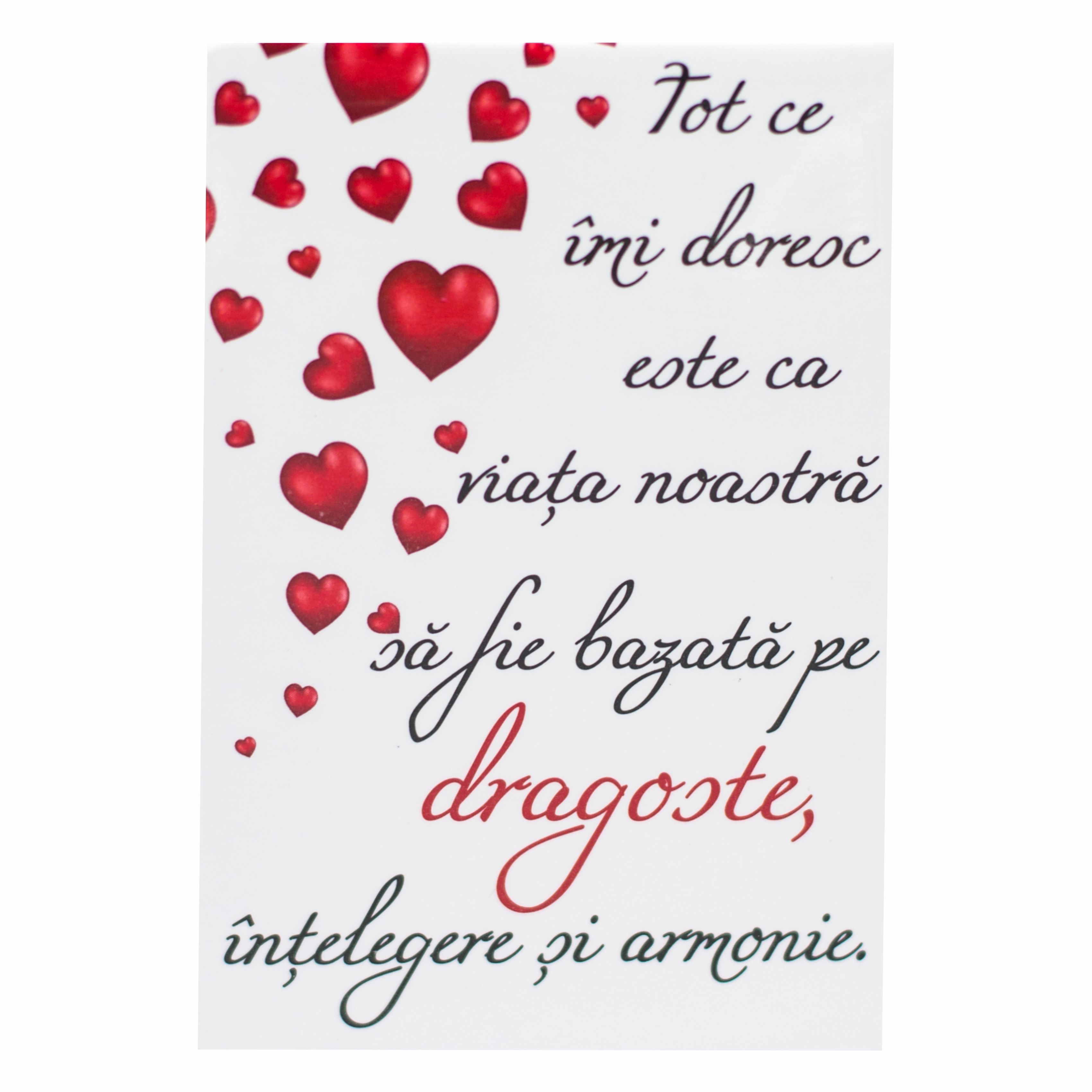 Magnet de frigider  - Dragoste  (5.4  cm x 8  cm )