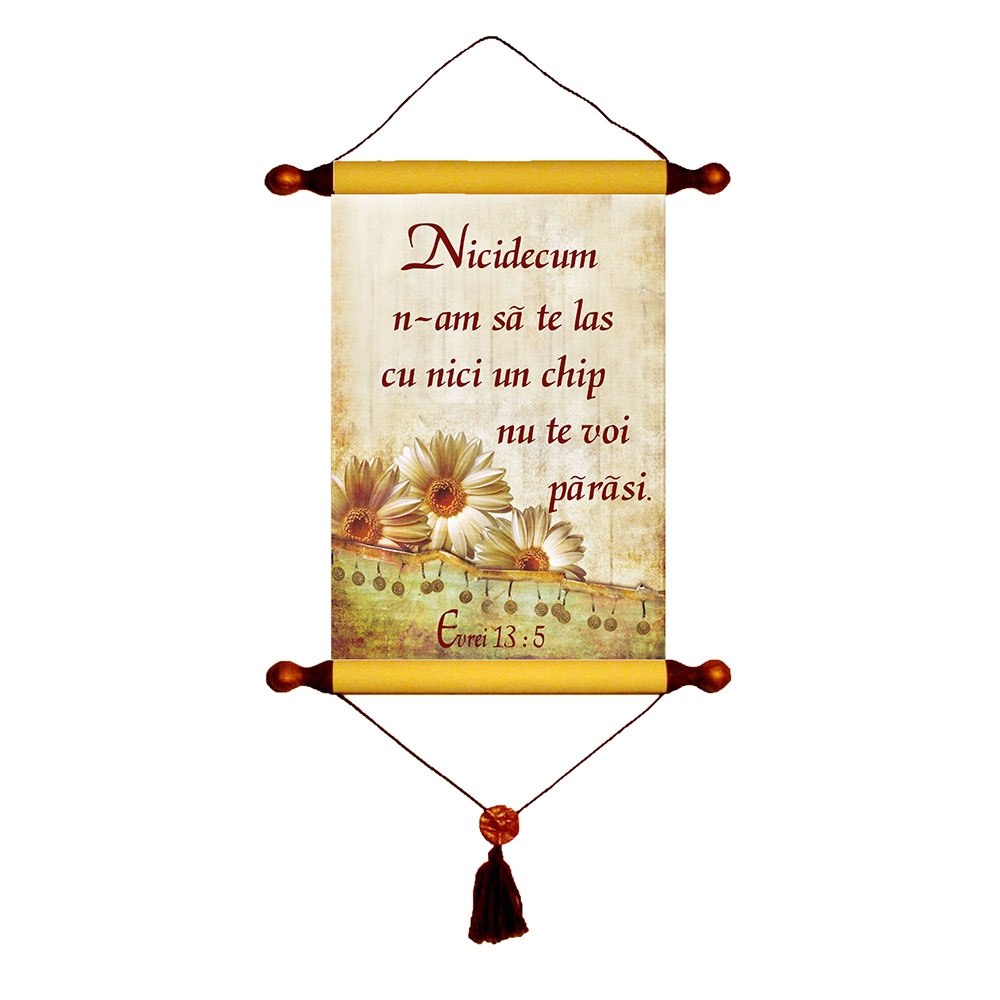 Papirus A4 vintage - Nicidecum n-am sa te las (Evrei 13:5)