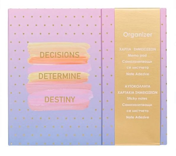 Organizator Notite adezive - 350 File - Decisions, Determine, Destiny Organizator Notite adezive - 350 File - Decisions, Determine, Destiny