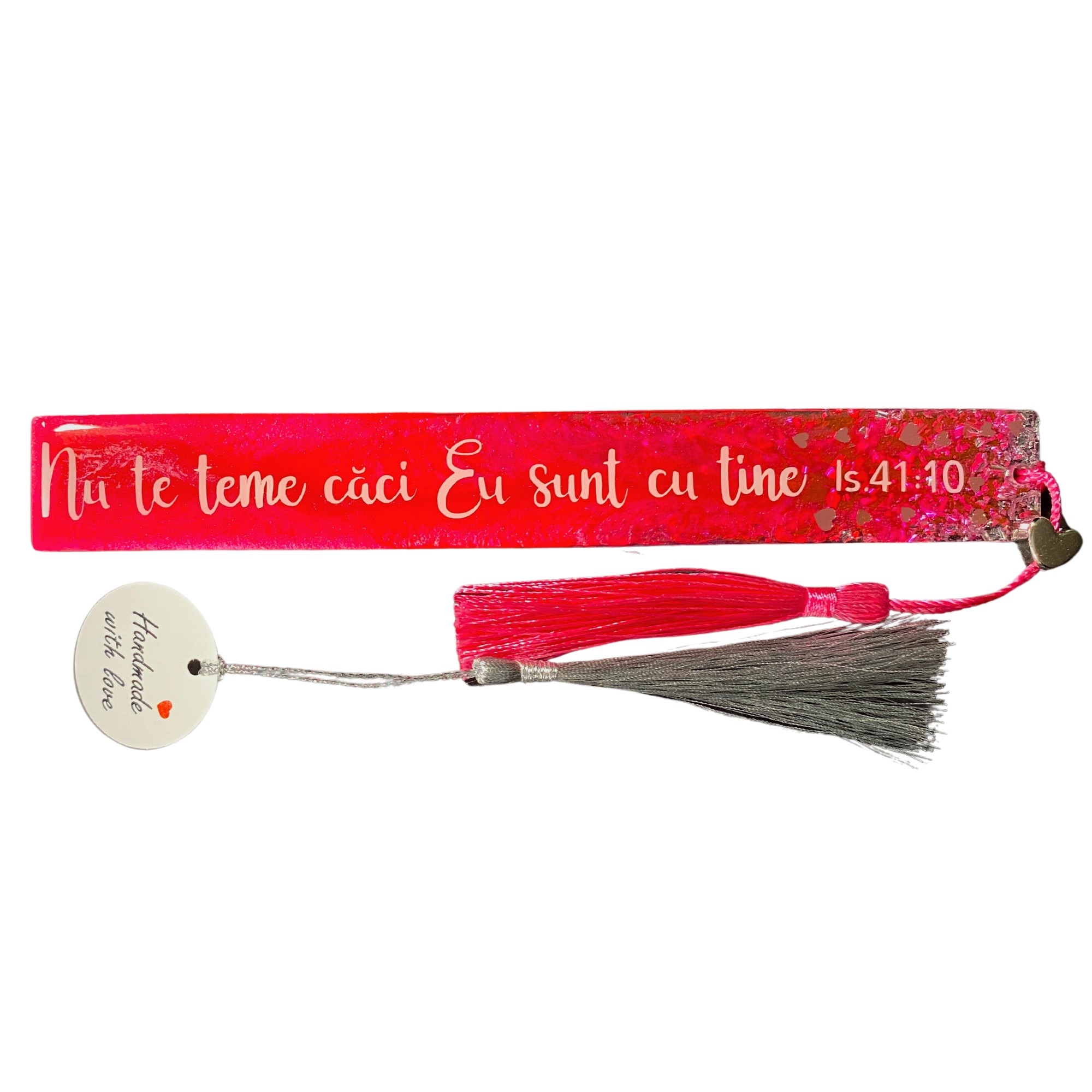 Semn de carte din rășină de înaltă calitate, handmade, în cutie cartonata - "Nu te teme căci Eu sunt cu tine" - Isaia 41:10 Semn de carte din rășină de înaltă calitate, handmade, în cutie cartonata - "Nu te teme căci Eu sunt cu tine" - Isaia 41:10