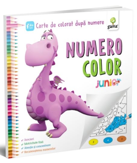 Numero Color, Junior Plus - Carte de colorat dupa numere (4-5 ani) Numero Color, Junior Plus - Carte de colorat dupa numere (4-5 ani)