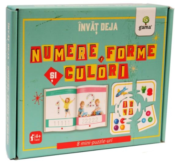 Invat deja numere, forme si culori - Carte + 8 Mini puzzle-uri (4-6 ani) Invat deja numere, forme si culori - Carte + 8 Mini puzzle-uri (4-6 ani)