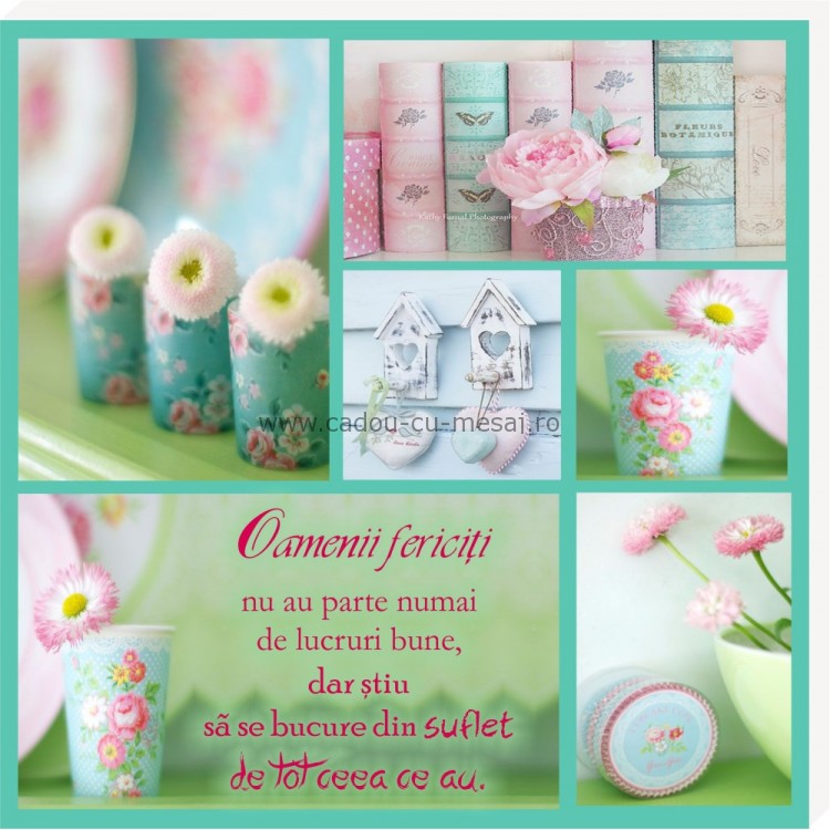 Tablou colaj vintage - Oamenii fericiți (30x30 cm) Tablou colaj vintage - Oamenii fericiți (30x30 cm)