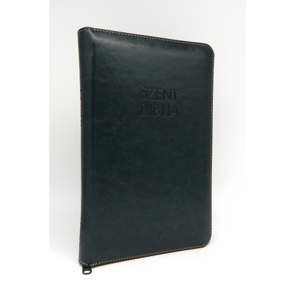 Szent Biblia - Közepes Biblia - Olajzöld - Cipzárral - Regiszterrel, Károli Gáspár Forditása (Biblia medie in lb. maghiara, fermoar, index) Szent Biblia - Közepes Biblia - Olajzöld - Cipzárral - Regiszterrel, Károli Gáspár Forditása (Biblia medie in lb. maghiara, fermoar, index)