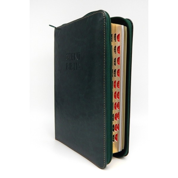 Szent Biblia - Közepes Biblia, Olajzöld, Cipzárral, Károli Gáspár, Forditása (Biblia medie in lb. maghiara, fermoar, index) Szent Biblia - Közepes Biblia, Olajzöld, Cipzárral, Károli Gáspár, Forditása (Biblia medie in lb. maghiara, fermoar, index)