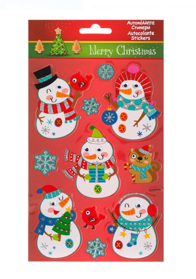 Autocolante de Craciun, 11 buc. - Om de zapada (3+) Autocolante de Craciun, 11 buc. - Om de zapada (3+)