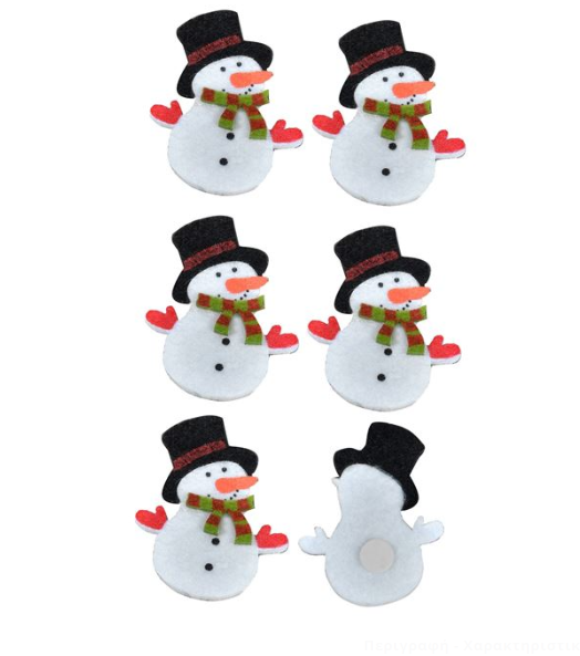 Autocolante decorative de Craciun - Om de zapada, 6 buc. Autocolante decorative de Craciun - Om de zapada, 6 buc.