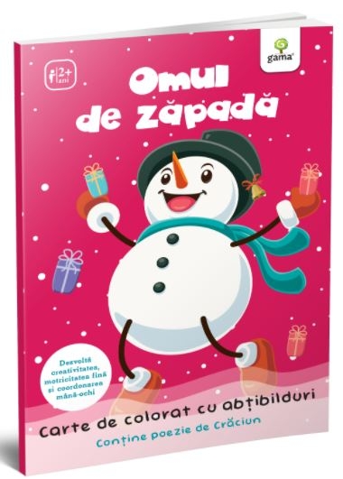 Omul de zapada - Carte de colorat pentru copii (2-4 ani) Omul de zapada - Carte de colorat pentru copii (2-4 ani)