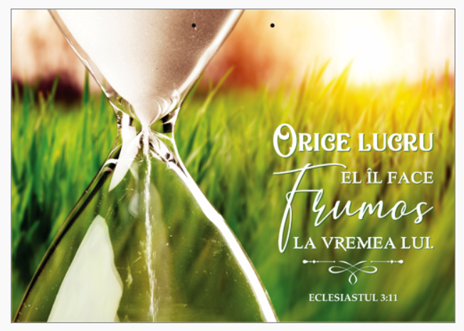 Poster cu verset A4 - "Orice lucru El îl face frumos la vremea lui." [11]