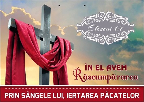 Poster cu verset  - În El avem răscumpărarea.. Poster cu verset  - În El avem răscumpărarea..