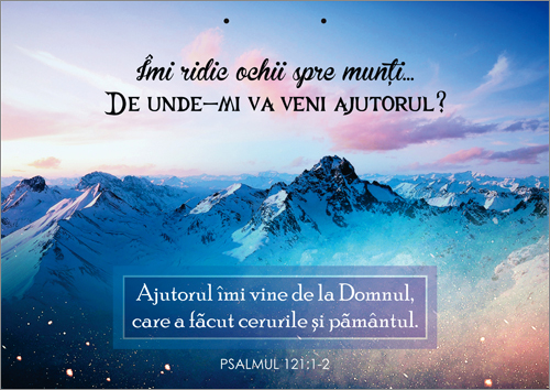 Poster A4 plastifiat - Imi ridic ochii spre munti Poster A4 plastifiat - Imi ridic ochii spre munti