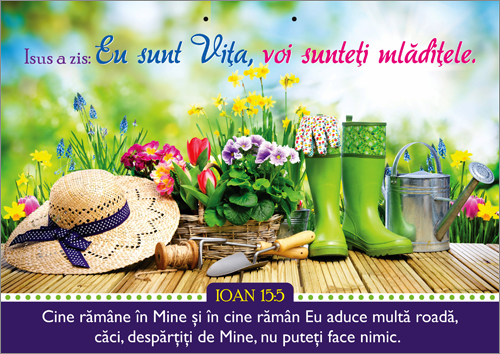 Poster cu verset - Isus a zis - Eu sunt vita, voi sunteti mladitele... Poster cu verset - Isus a zis - Eu sunt vita, voi sunteti mladitele...