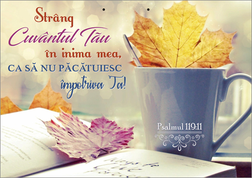 Poster cu verset - Strang Cuvantul Tau in inima mea Poster cu verset - Strang Cuvantul Tau in inima mea