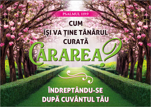 Poster cu verset - Cum isi va tine tanarul curata cararea? Poster cu verset - Cum isi va tine tanarul curata cararea?